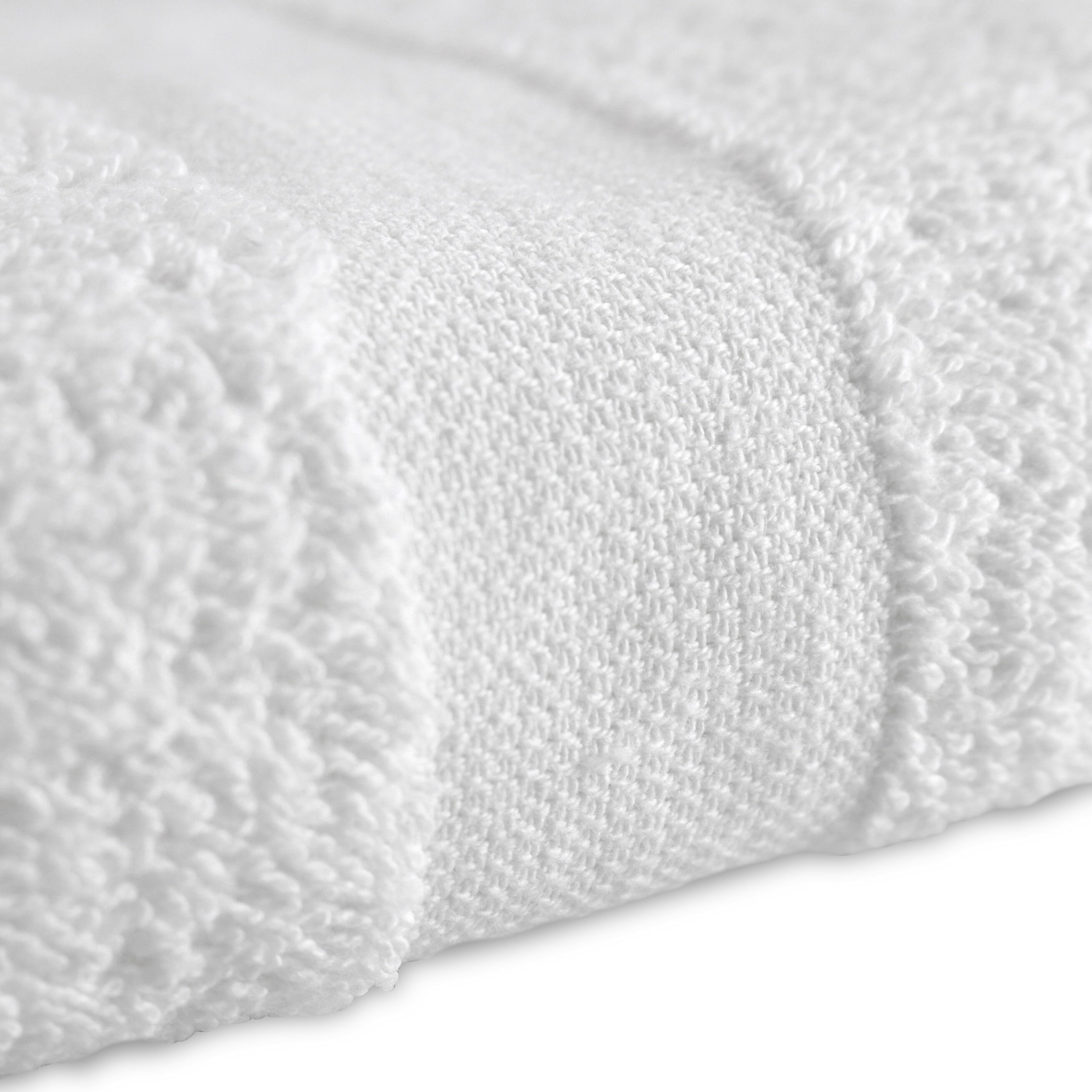 12 Wholesale Strong And Durable White Cotton Poly Blend Bath Towel Size  24x40 - at 