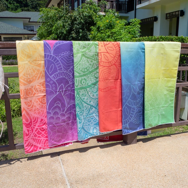 Mandala Beach Towels (30x70 in.) - Oversized Beach Towel & Travel Bag, Lightweight for Spa, Bath, Pool, Color/Design Options