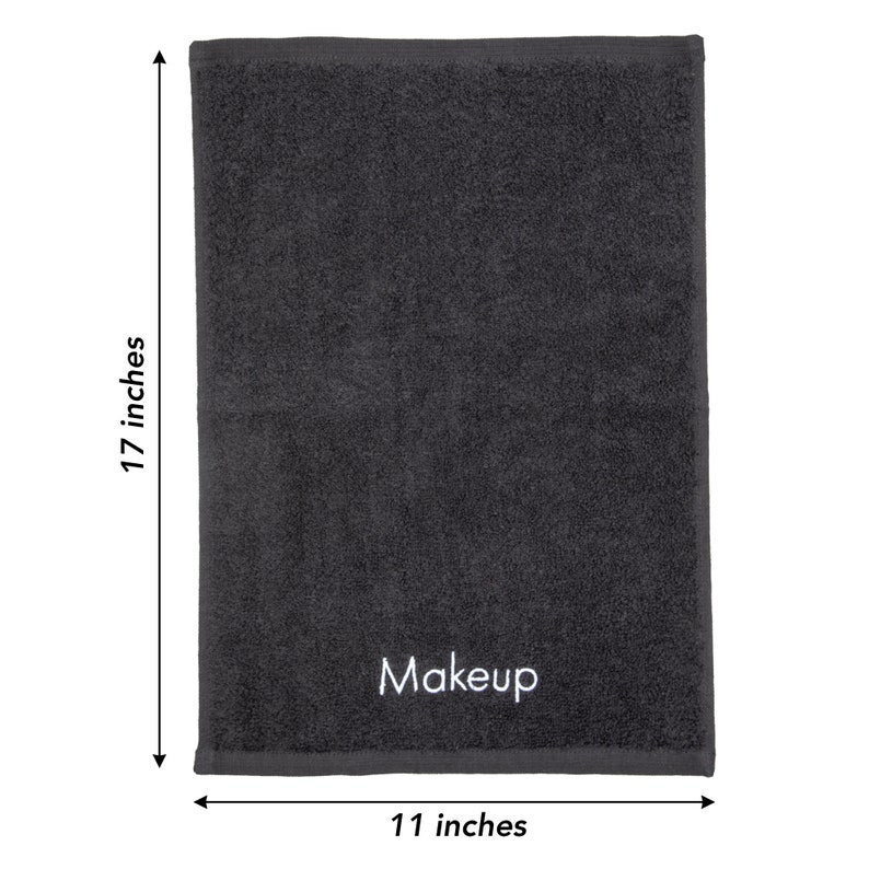 Cotton Makeup Removal Fingertip Towels Pack of 6 Embroidered, 100% Cotton, 11 x 17 , Color Options image 8