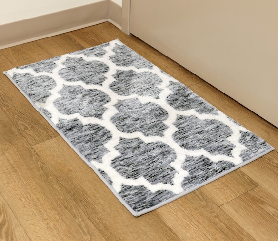 Artistry Door Mat Throw Rug, 20 X 34, Trellis Design, Soft