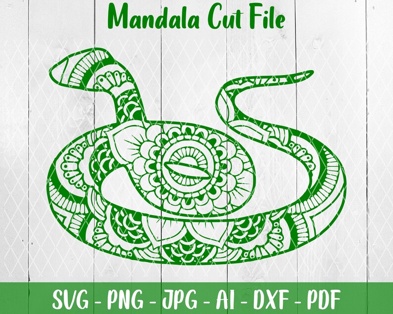 Download Snake Mandala Svg Mandala Cut File Animal Svg Cut File Etsy