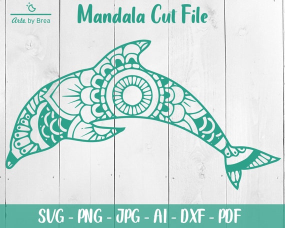 Download Dolphin Mandala Svg Dolphin Silhouette Svg Mandala Svg Cut Etsy