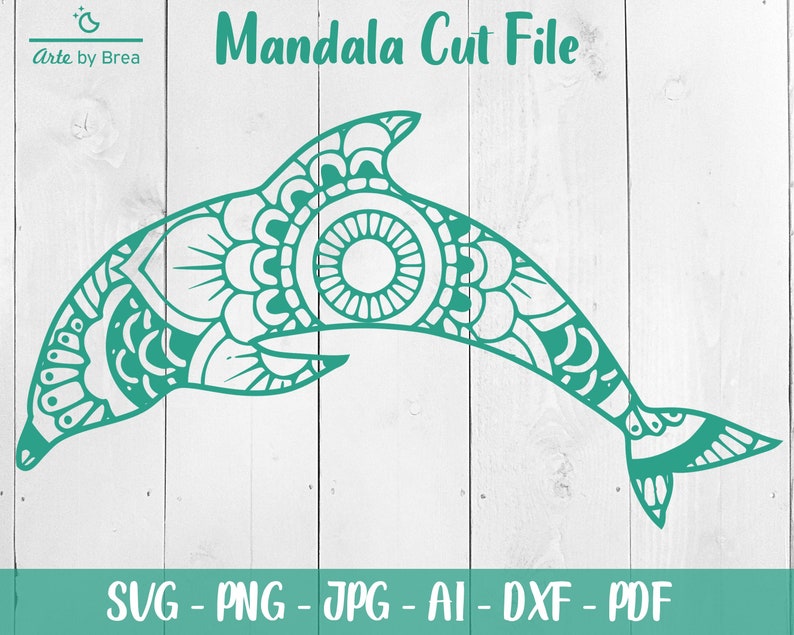Download Dolphin Mandala svg Dolphin silhouette svg Mandala svg Cut ...