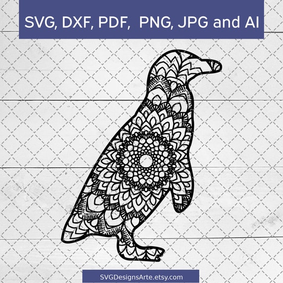 Download Penguin Svg Penguin Mandala Svg Penguin Silhouette Svg Etsy PSD Mockup Templates