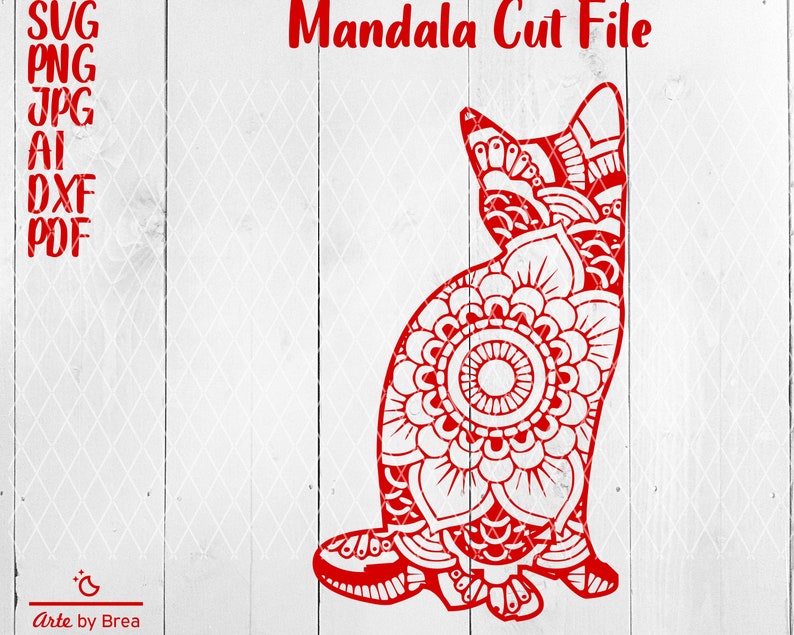 Download Gatto svg Cat Mandala svg Cute Animal svg Taglia file File ...