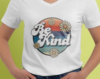 Retro be kind daisy flowers | sublimation PNG | Digital download