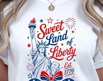 Sweet land of Liberty USA Patriotic PNG, Sublimation png, digital download, trendy, summer