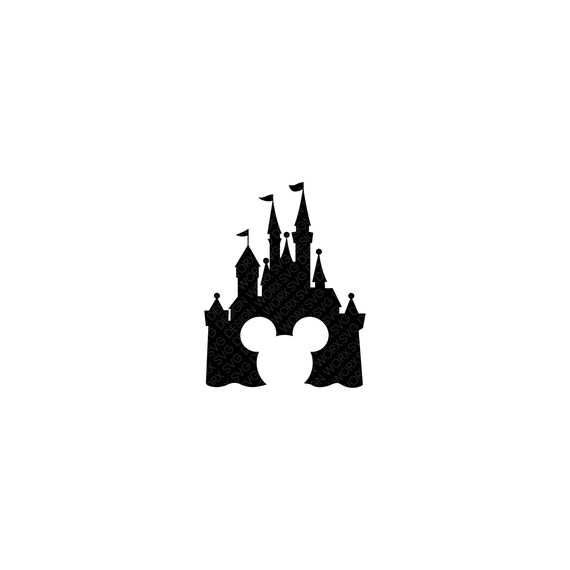 Mickey Castle Design Silhouette SVG Castle SVG Best Place in - Etsy