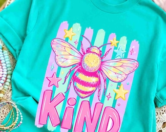 Diseño PNG de abeja estilo retro preppy, diseño de abeja para sublimación (descarga digital)