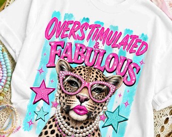 Overstimulated Mama Leopard PNG, Retro Wavy Sarcastic Mom Shirt Design (Digital Download)