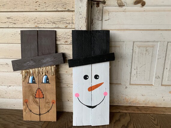 10+ Wooden Snowman Crafts
