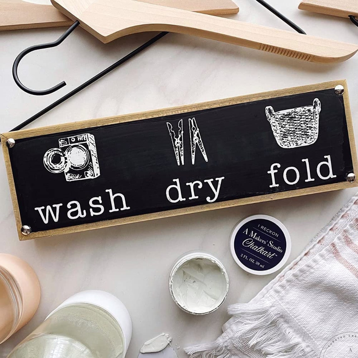 Mesh Adhesive Stencil Laundry Room Reusable Laundry Wall Etsy