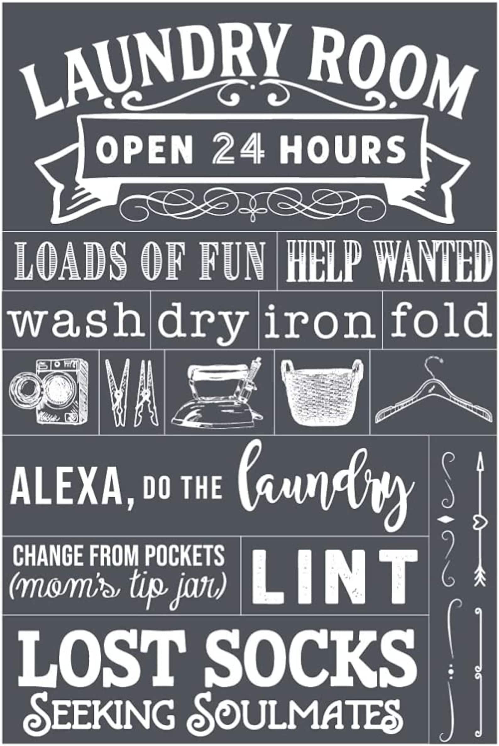 Mesh Adhesive Stencil Laundry Room Reusable Laundry Wall Etsy