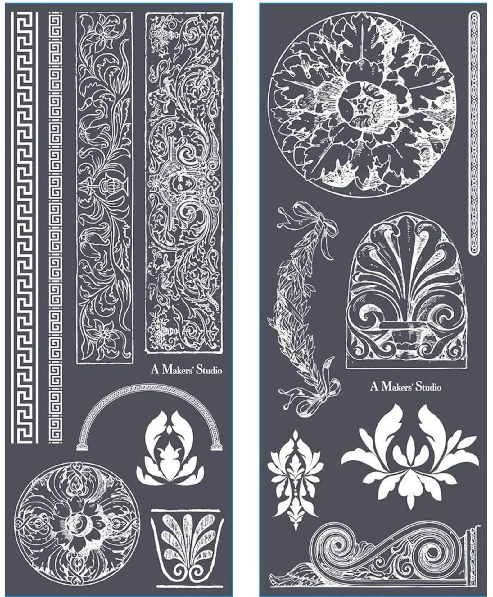 Mesh Adhesive Stencil Motif 2Pack Reusable Mesh Stencil Etsy