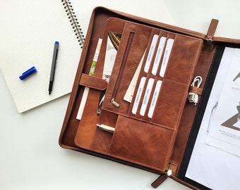 Personalized Leather Portfolio, Gift for Him, Graduation Gift for Him, Leather Padfolio Men, Fathers Day Gift, Personalized Gifts for Dad