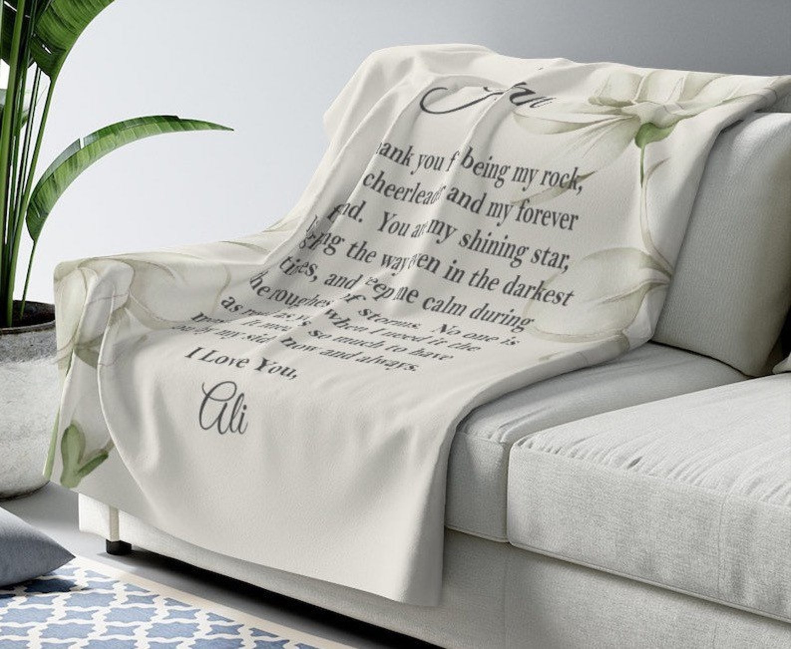 Friend blanket personalized friend blanket friend gift Etsy