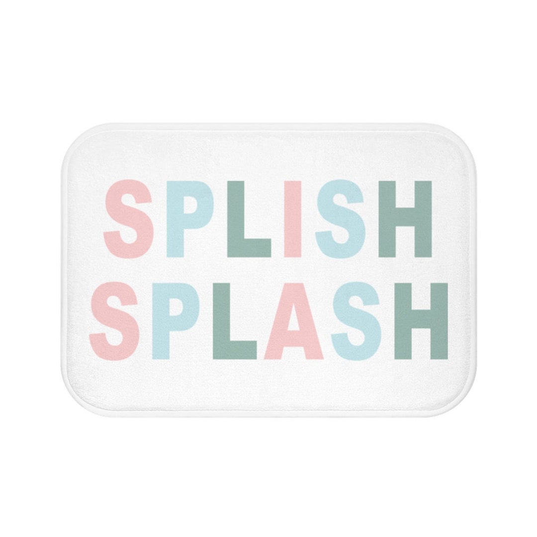 Fun Bath Mat Splish Splash Funny Bath Mat Cute Childrens Etsy