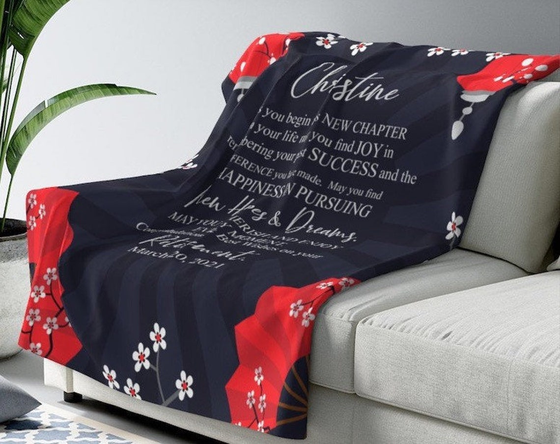 Personalized Retirement Blanket Retirement Blanket Etsy