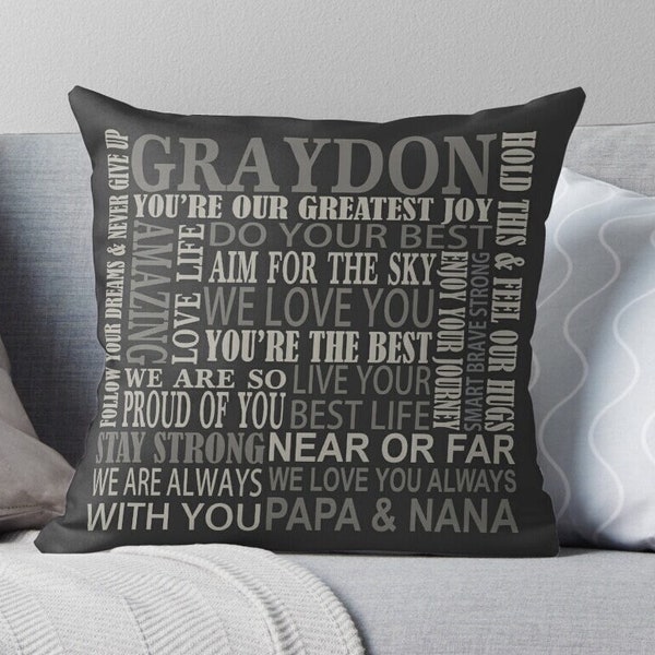 grandson gifts from grandpa and grandma, papa and nana grandson pillow personalized best grandson gifts pillow personalized grandparents