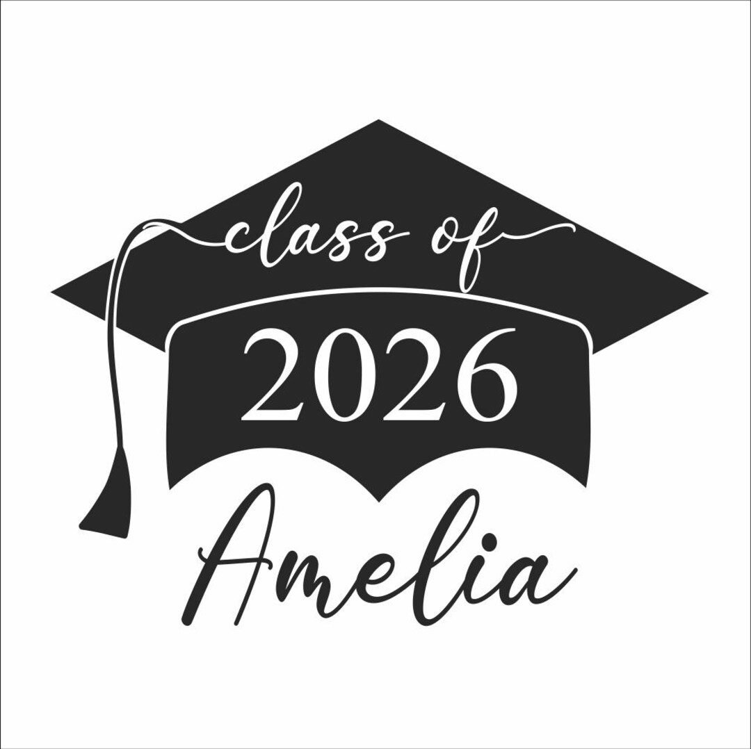 Grad Cap Class of 2026 Personalized Svg Png Printable Digital Prints ...