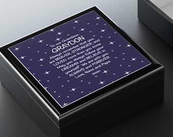 grandson gifts personalized treasure box custom grandson gifts grandpa grandma Papa Nana Grandparents Grandson keepsake love