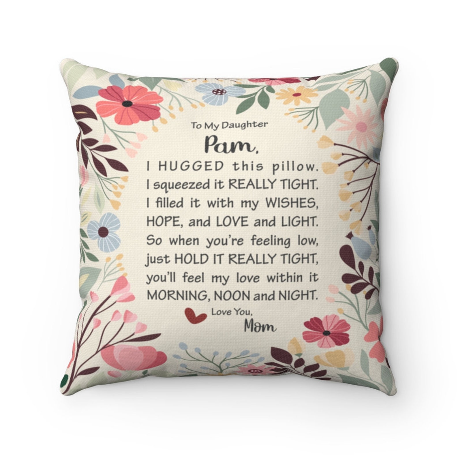 Daughter Pillow personalized daughter pillow cute daughter Etsy