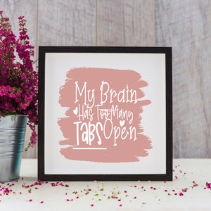 overthinking printable ADHD attention distraction funny brain crazy hectic life downloadable crazy life printable easily fun brain