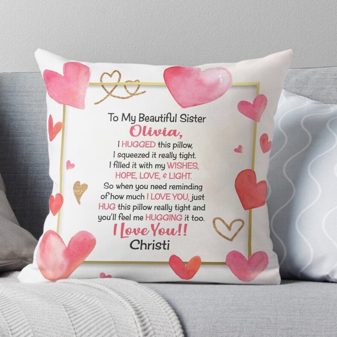 Sister Pillow From Sister Personalized Sister Gift From Sister ...
