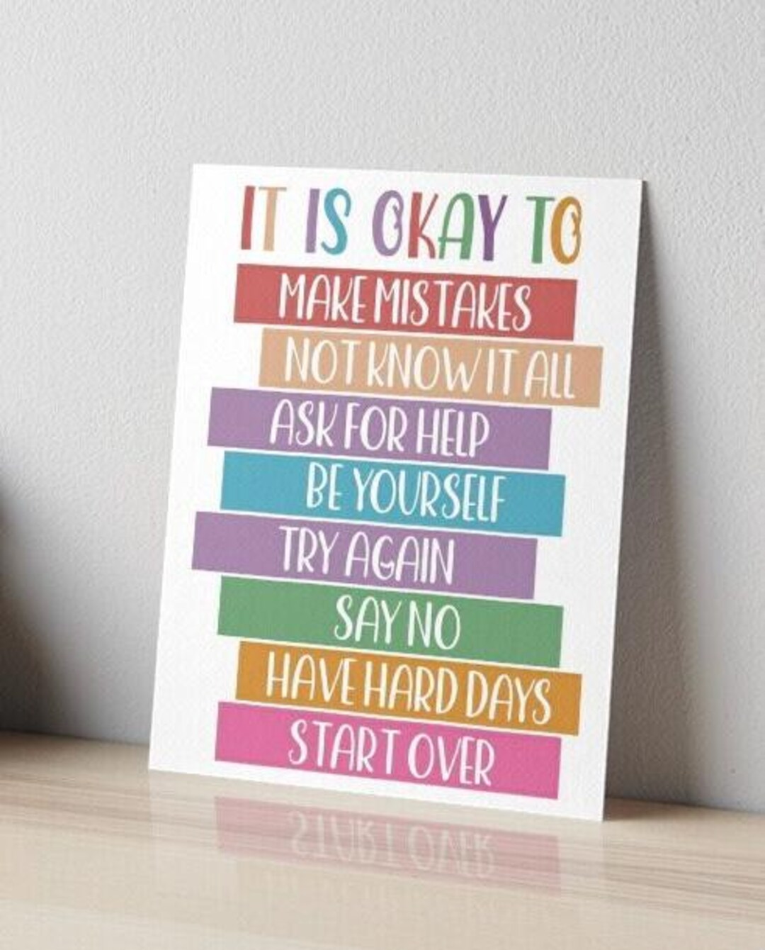 Kids Inspirational Quote Wall Art Digital Print Classroom Positive ...