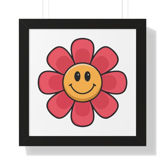 Smile Flower Printable Svg Png Files Digital Download Happy