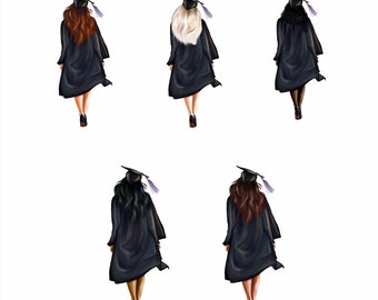 grad girl silhouette graduation 2024 svg png grad silhouettes girls printable digital prints pdf ai downloadable clipart cricut silhouettes