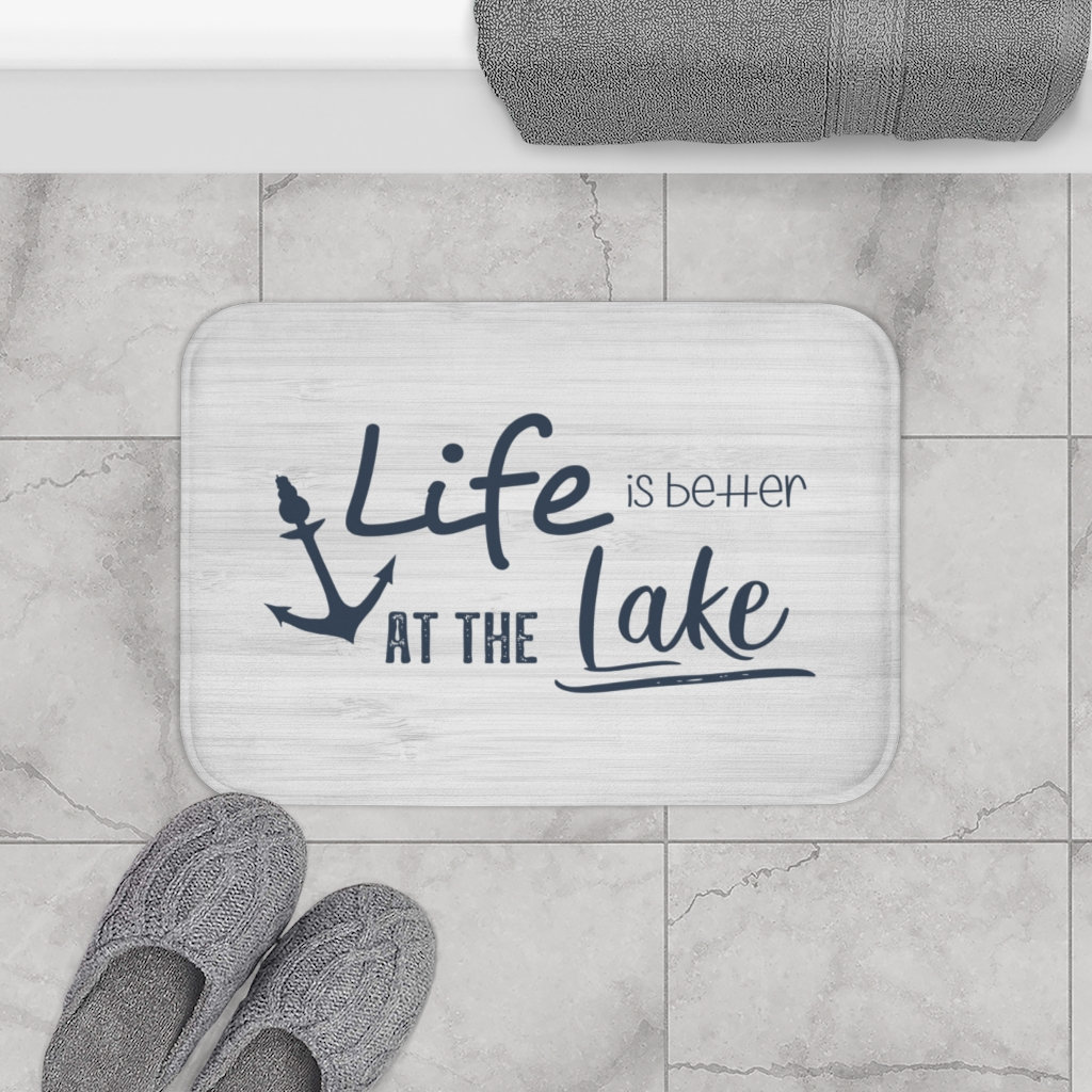 Lake House Bath Mat fun lake house bath mat lake bath mat Etsy