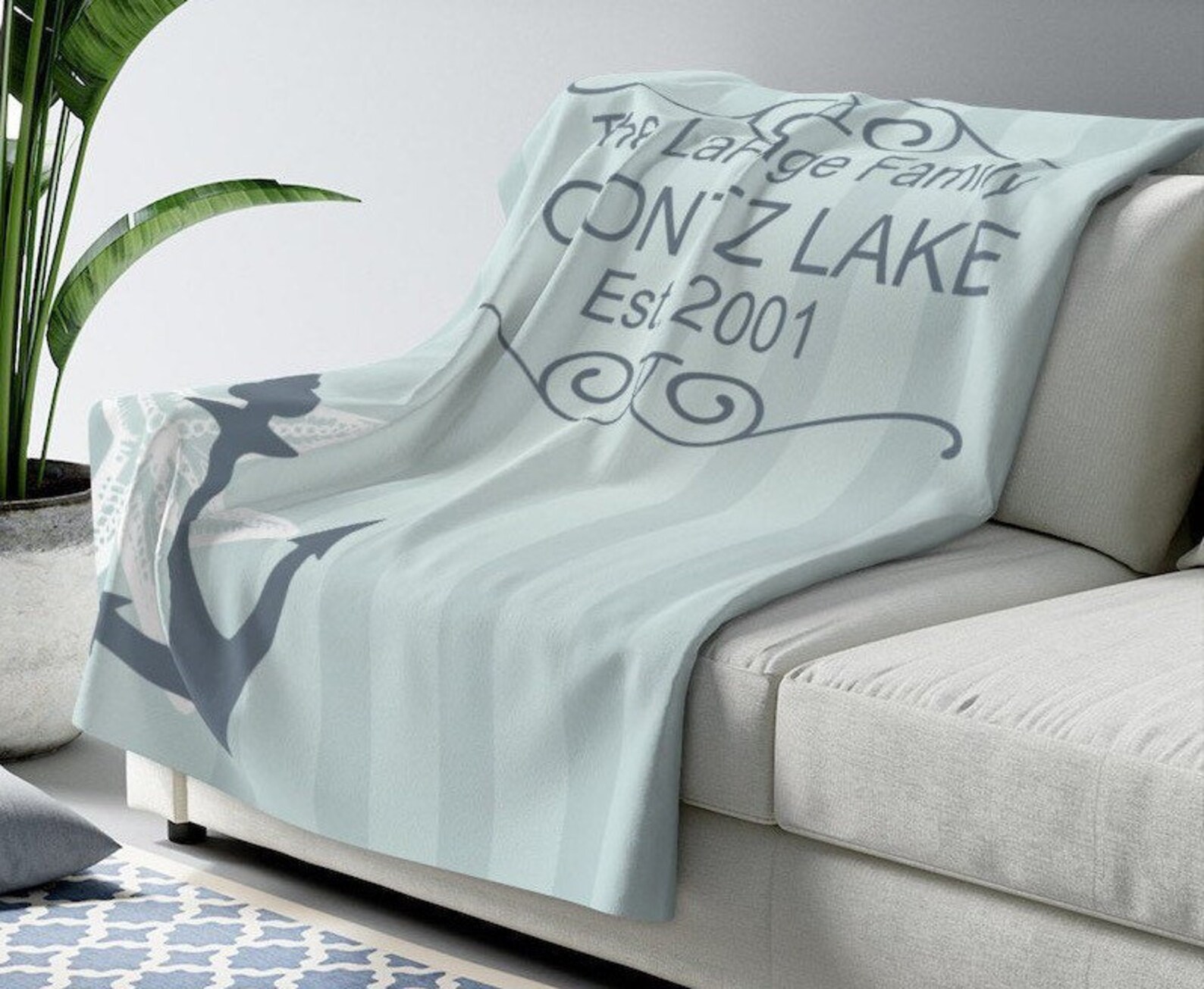 Lake House Blanket Personalized Lake Blanket Lake Therapy Etsy