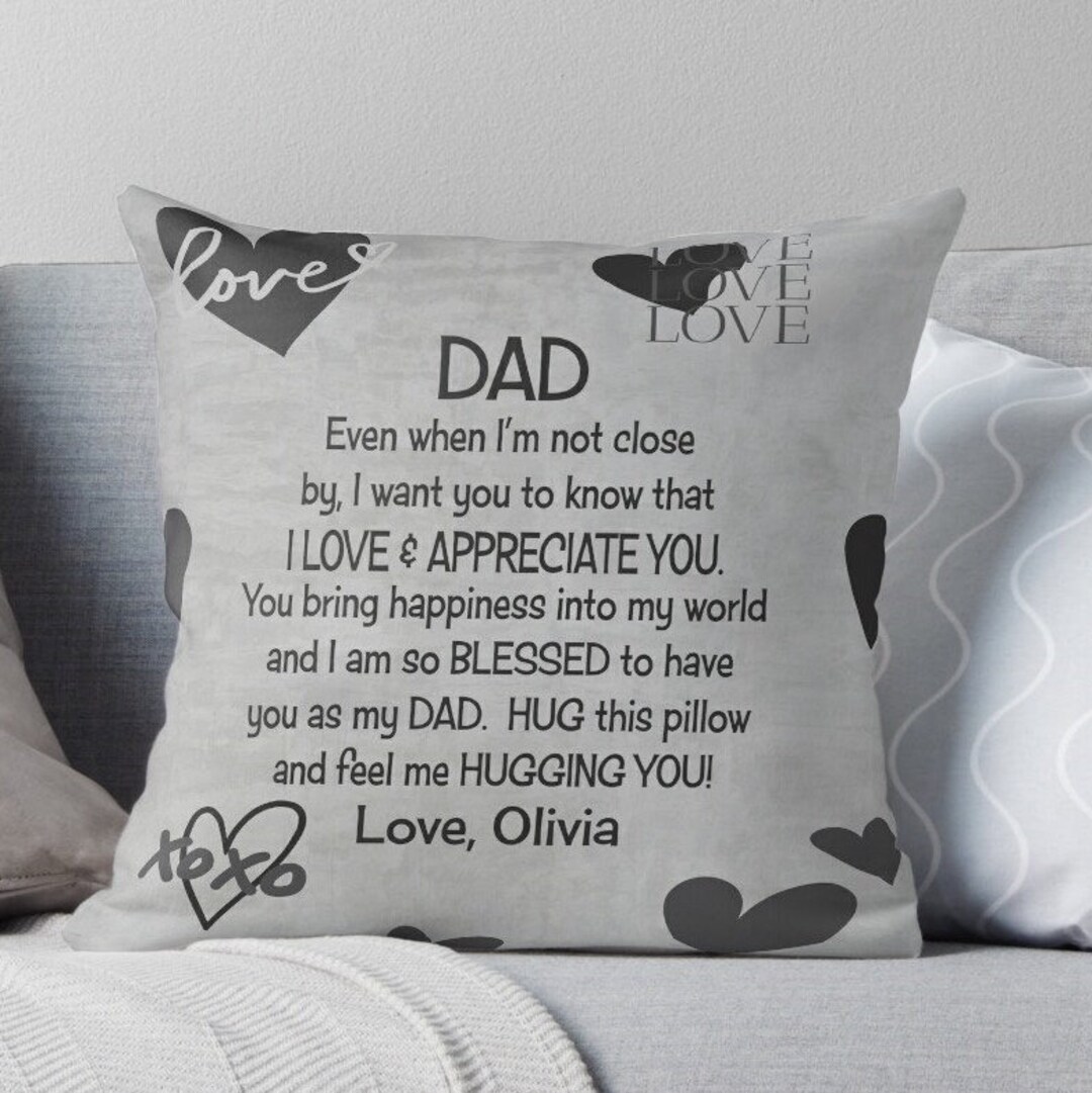 Dad Gifts Throw Pillow Cover - 18x18 Inch Linen Pillowcase For Father's Day, Birthday From Daughter Or Son - View #7