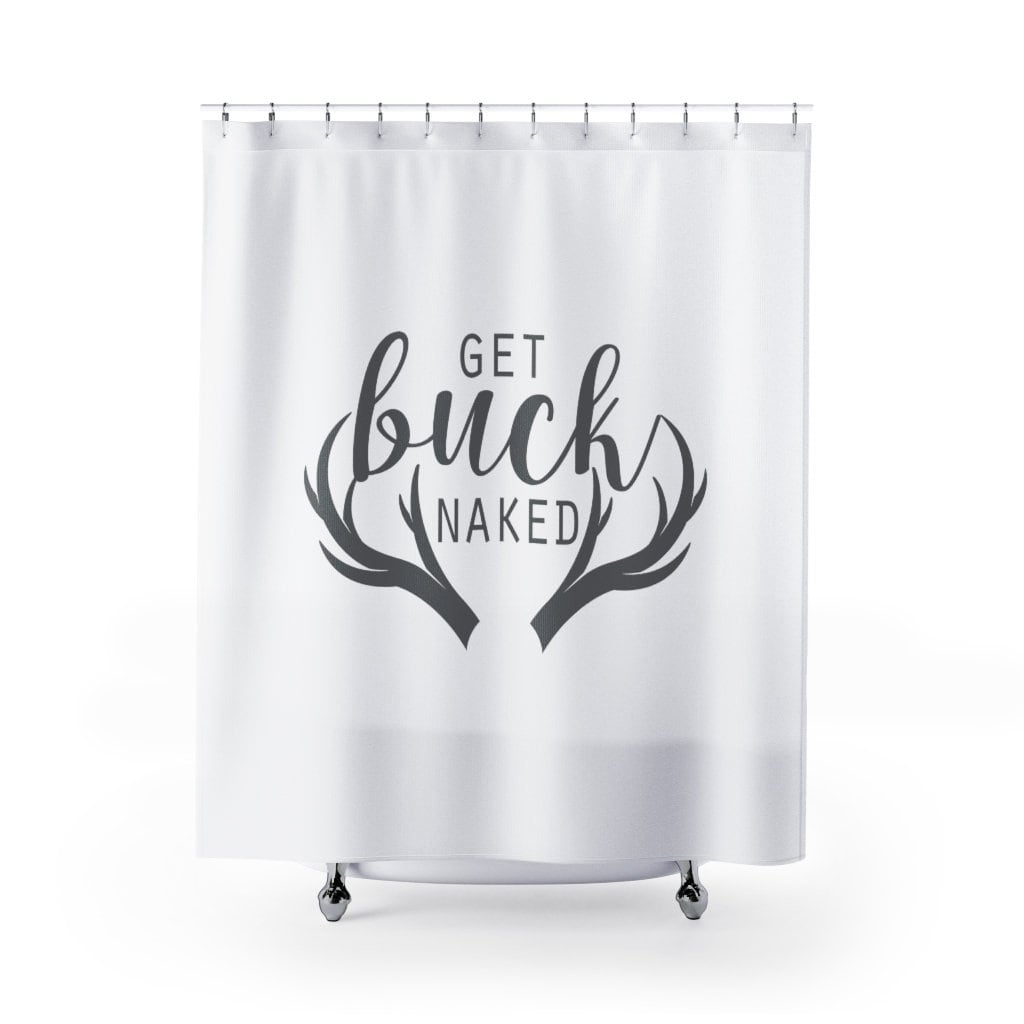 Get Buck Naked Shower Curtain buck naked shower Curtain | Etsy