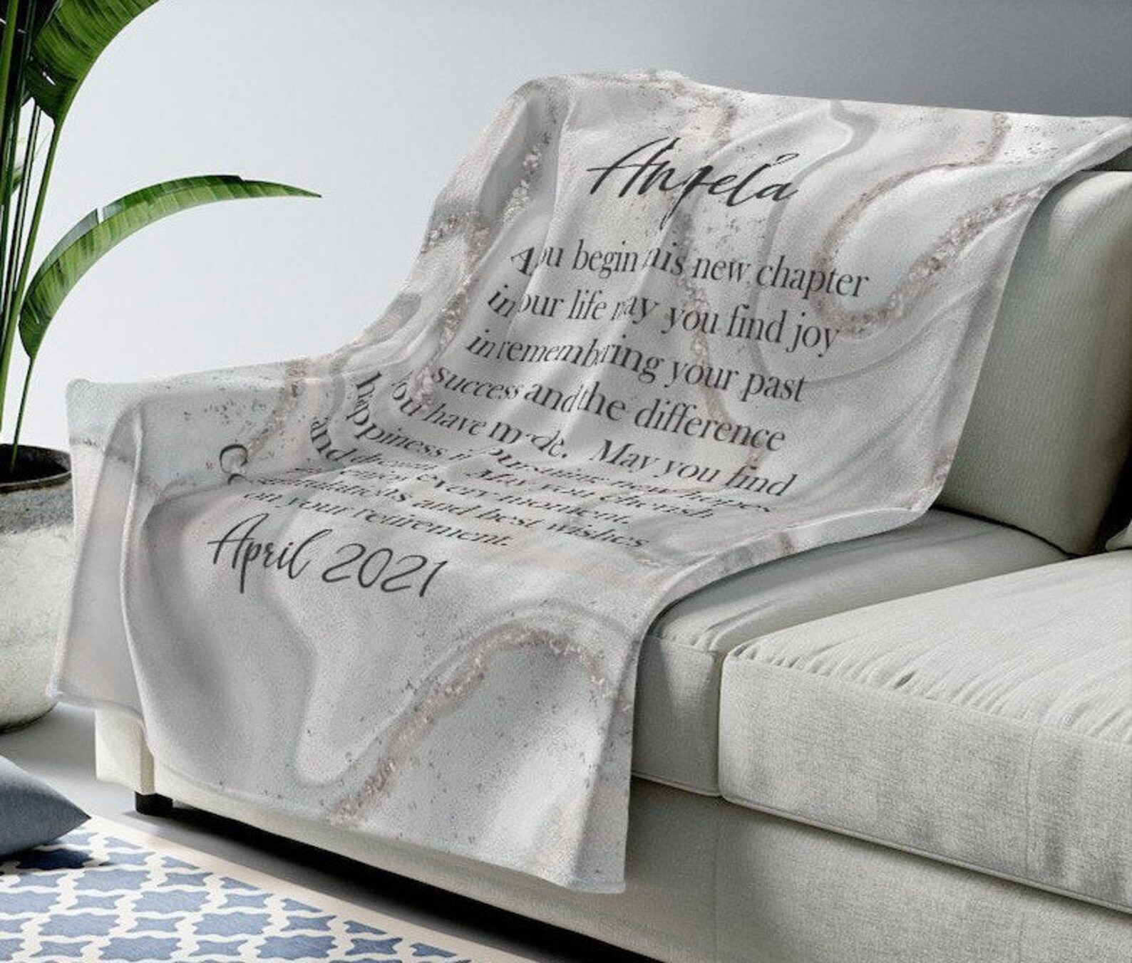 Retirement gift retirement blanket personalized retirement Etsy