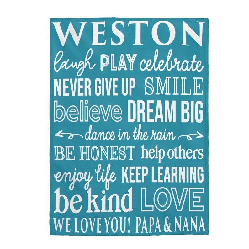 Grandson Gift From Papa and Nana Grandson Blanket Grandson Etsy