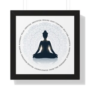 meditation printable wall art  digital print yoga inner peace healing downloadable meditate wall art wellness heal calm energy vibration