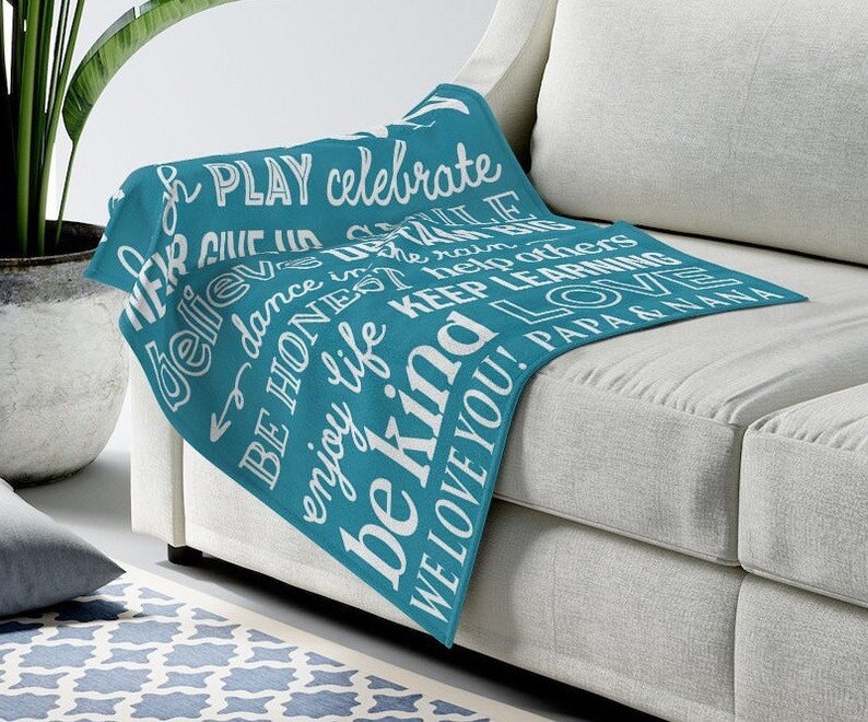 Grandson Gift From Papa and Nana Grandson Blanket Grandson Etsy