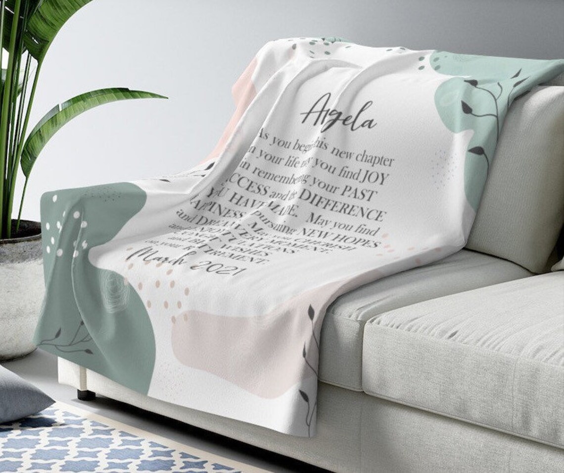 Retirement blanket personalized retirement blanket 2021 Etsy