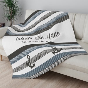 Lake house blanket personalized lake house gift on lake time blanket customizable lake house gift lake blanket