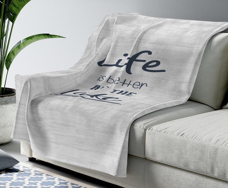 Lake House Blanket life is better at the lake lake mom Etsy