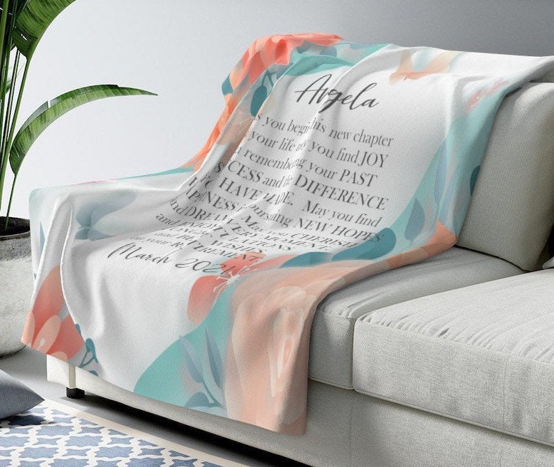 Retirement Blanket personalized retirement blanket custom Etsy