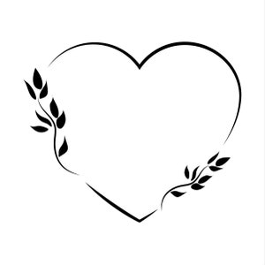 heart wreaths printable svg png file digital download file digital print minimalist heart wreath cute downloadable wedding love