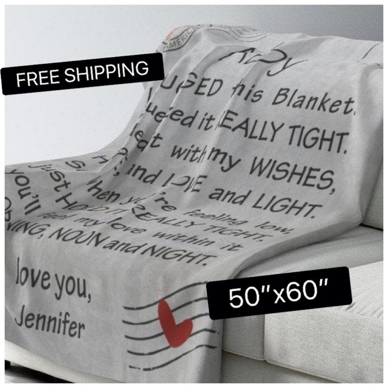 Sister Blanket Personalized Sister Blanket Grey Sister Etsy