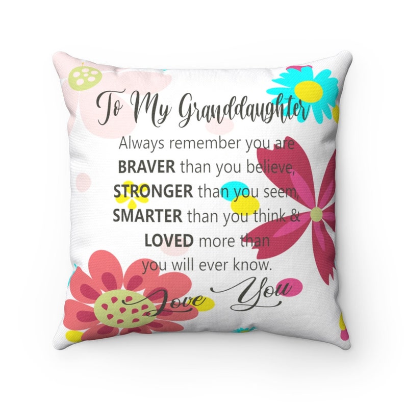 Granddaughter Pillow Custom Granddaughter Pillow Bright Etsy