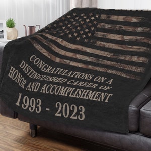 Military retirement gift military blanket retirement military gift retirement military personalized gift military customizable gift