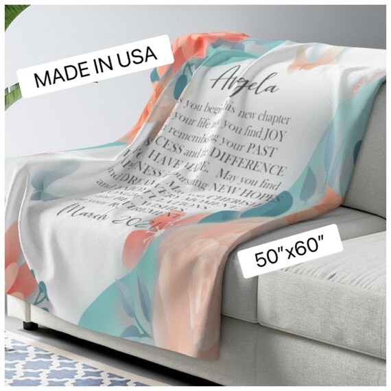 Retirement Blanket personalized retirement blanket custom Etsy