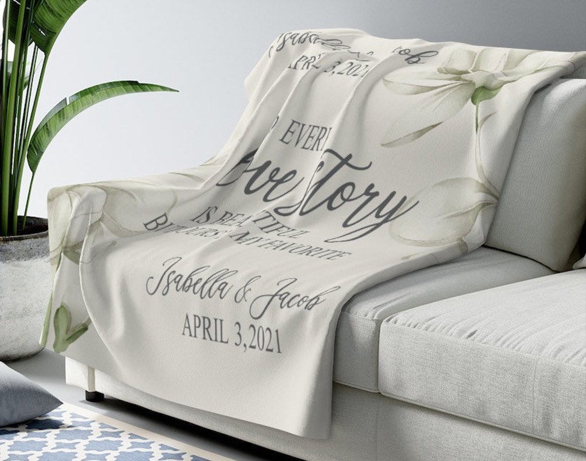 Wedding Blanket personalized wedding blanket wedding gift Etsy