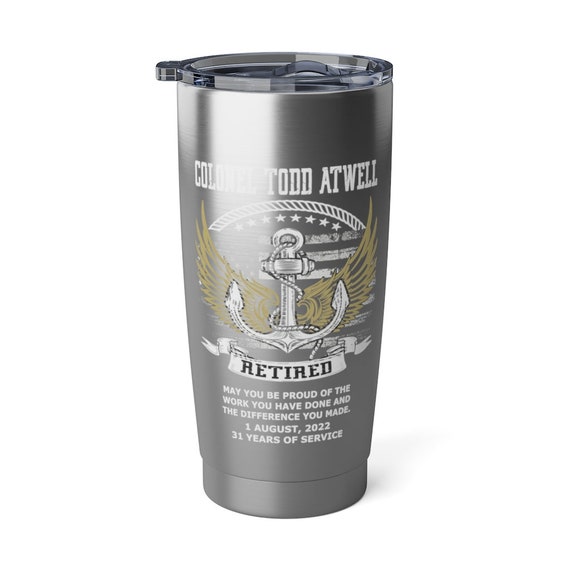 Navy Retirement Gift Personalized Navy Retirement Travel Mug Etsy